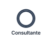 Una consultante dibujada como un círculo con doble contorno
