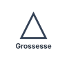 Une grossesse en cours représentée par un triangle