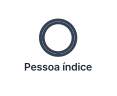 Uma mulher como pessoa índice, desenhada como um círculo de contorno duplo