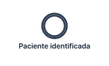 Uma paciente identificada desenhada como um círculo com contorno duplo